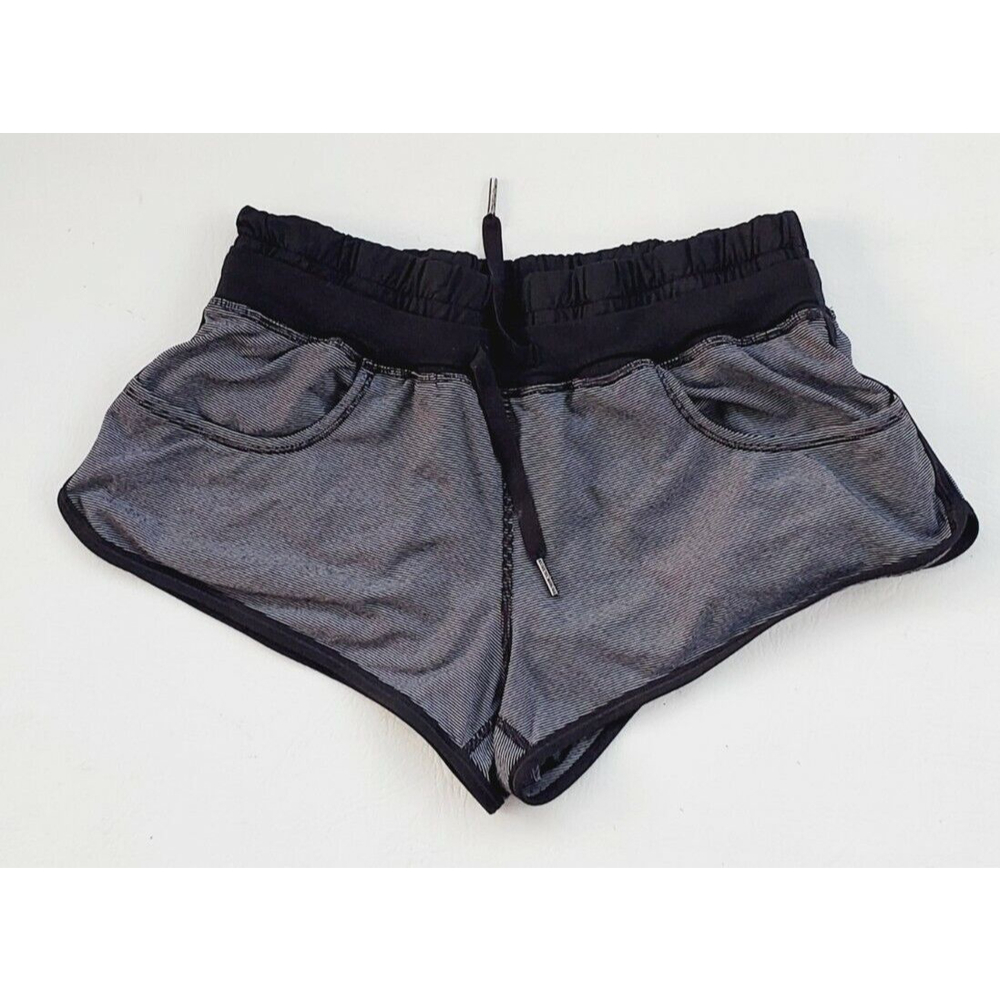 Lululemon Size 4 Strength and Tone Short Heathered Coal Gray Gym Yoga Shorts B